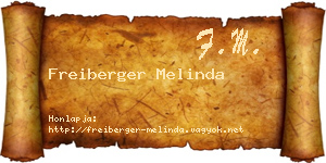Freiberger Melinda névjegykártya