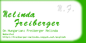 melinda freiberger business card